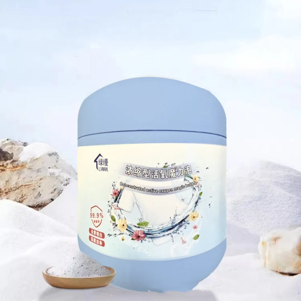 Enhanced version 400g bottle of active oxygen bleaching powder for stain removal