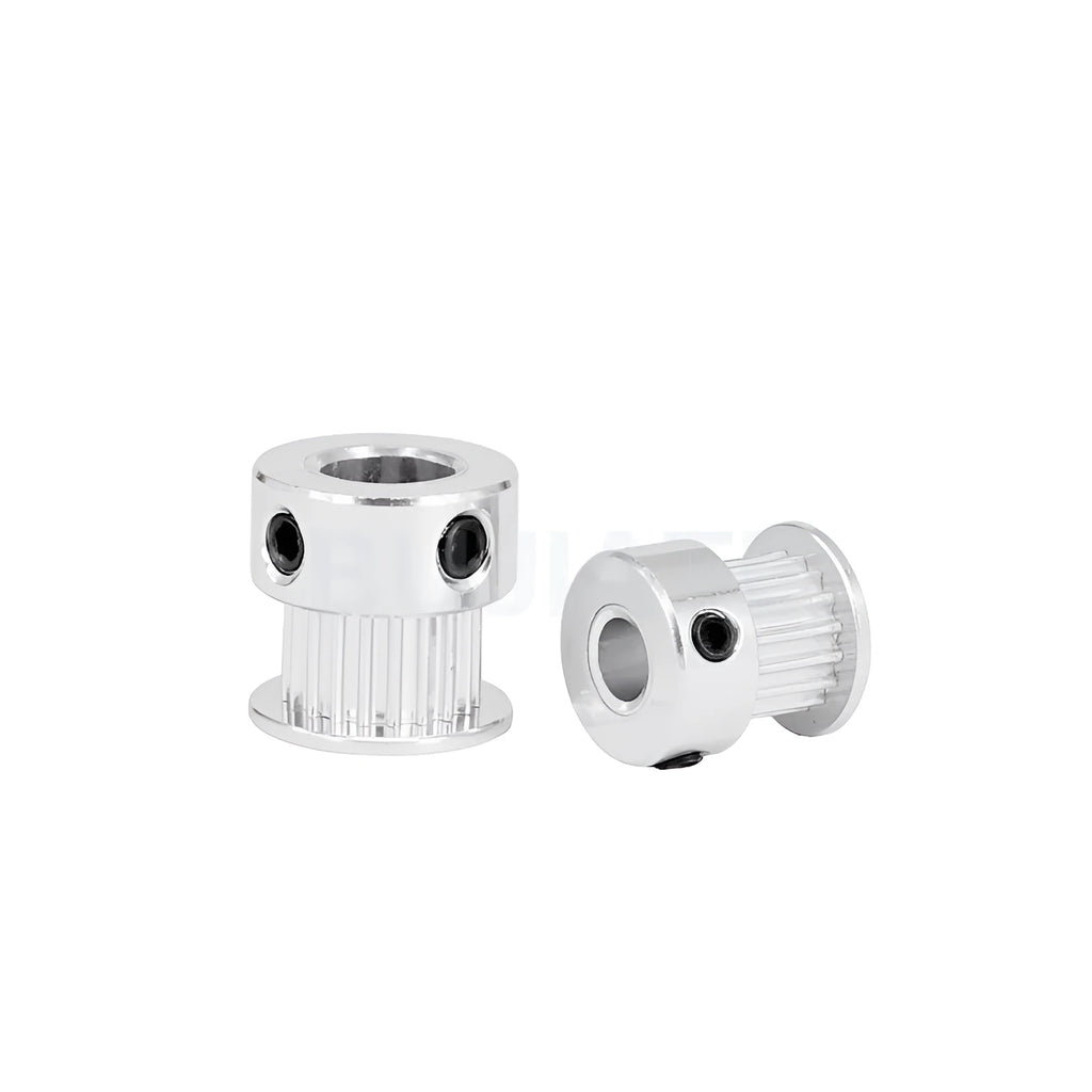 White stainless steel 2GT timing belt pulley 20 tooth 8mm bore for 3D printer extrusion gear