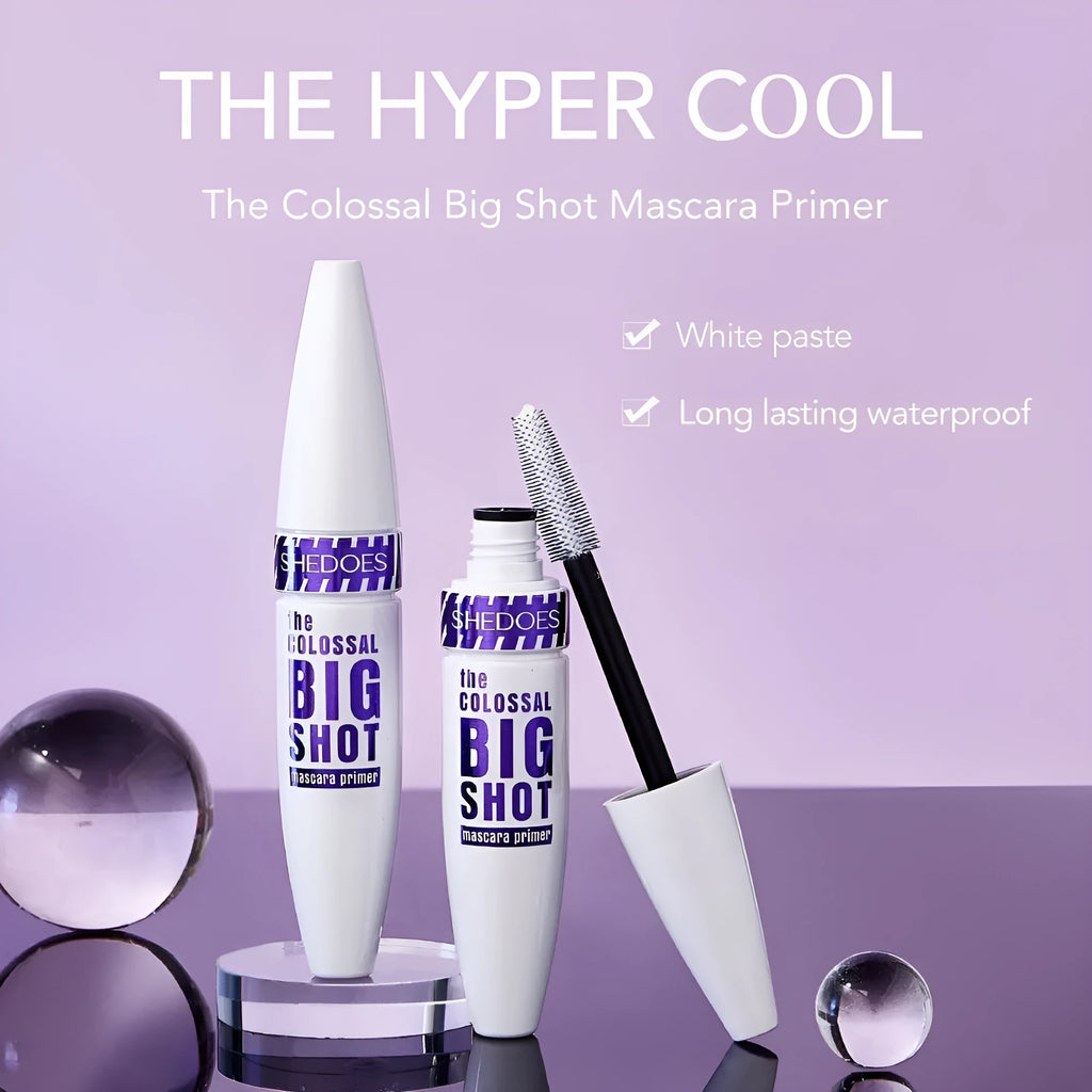 White waterproof mascara brush with 10ml quick-drying sweat-proof formula