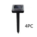 Solar ultrasonic mouse repeller with 5.5V solar panel, 1200mAh battery, 400-1000Hz vibration, Black or Green