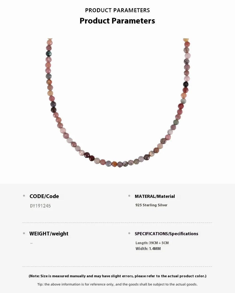 925 silver geometric clavicle chain necklace for women in silver electroplated finish DY191245-S-S-HD