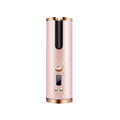 Rechargeable automatic hair curler with LCD display in black, pink, pinkgrey or white colour