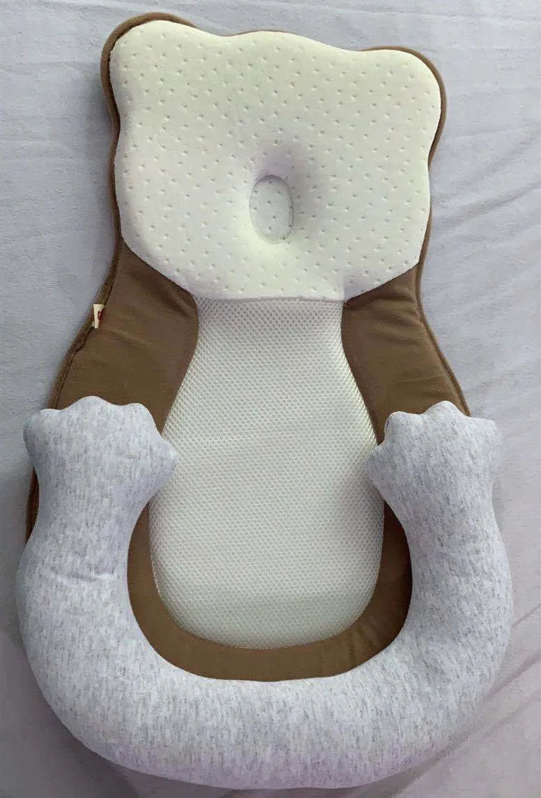 Portable folding baby travel bed with soft cotton sleep cushion in multiple colour options