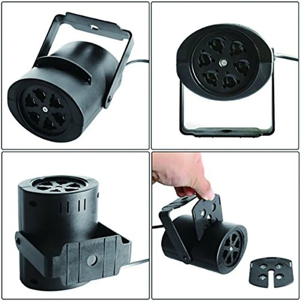 Indoor pattern snowflake light KD04 black 4W LED flash graphic effects IP44