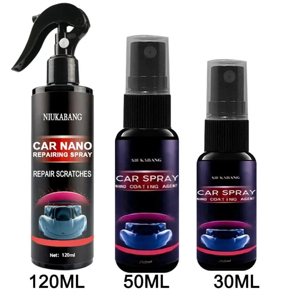 Nano Car Repairing Spray bottle for removing light scratches and swirls from car paint with UV protection