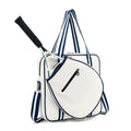 Portable tennis pack shoulder crossbody bag in blue and pink made of Oxford cloth with large capacity