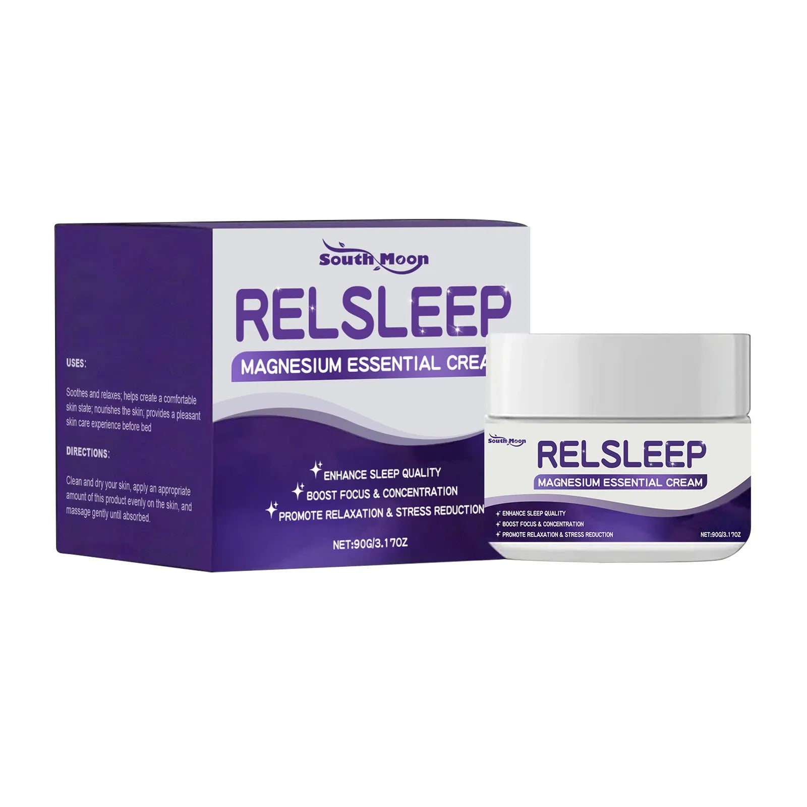 90g pot of Sleep Magnesium Essence Cream, a night moisturiser with honey and soothing ingredients.