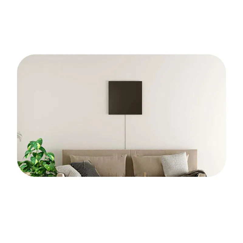 20cm x 20cm square black aluminium LED wall light for bedroom or bedside, RGB or warm light, 110V-220V