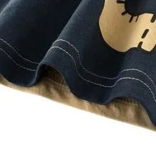 Children's T-shirt with animal print designs in cotton blend fabric available in multiple sizes