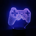 Gamepad 3D night light with acrylic board and ABS base, seven colours, touch and remote control, 200x150x87mm