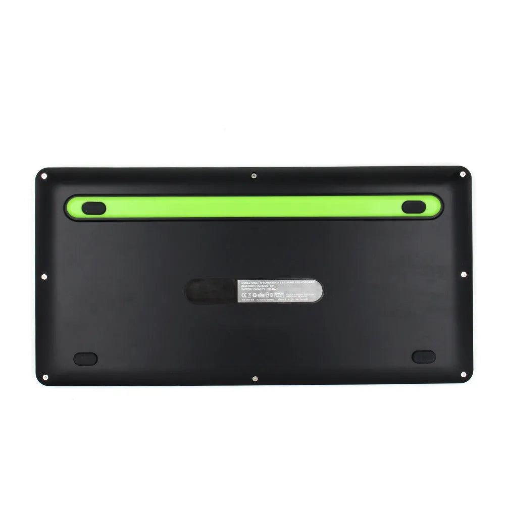 Black universal touch keyboard for tablet and phone with 78 keys, touchpad, Bluetooth 3.0, and ABS plastic body
