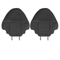 Black leather rear anti kick pads for car seat protection measuring 68cm by 42cm