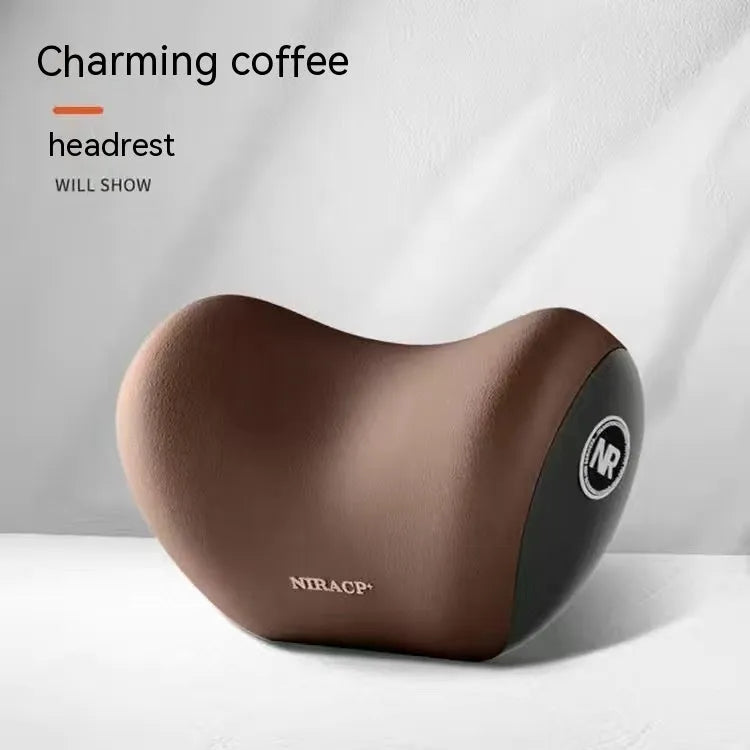 Car headrest and lumbar support pillow set with memory foam filling in five colour options