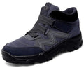 A pair of men's casual shoes shown in various colours including black, blue, brown, and dark grey.