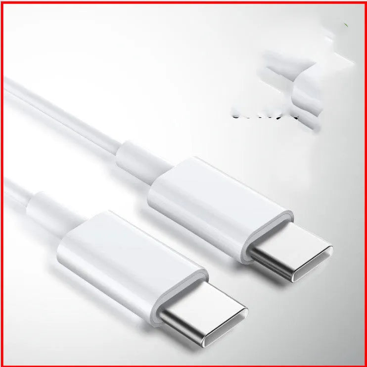 White USB-C to USB-C cable 1 metre length for MacBook and device connectivity