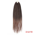 Domestic silk senegal box braids crochet hair extension in three-braid style, 14-22 inch lengths