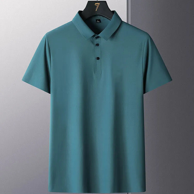 Men's solid colour non-ironing short-sleeve business casual shirt in nylon fabric