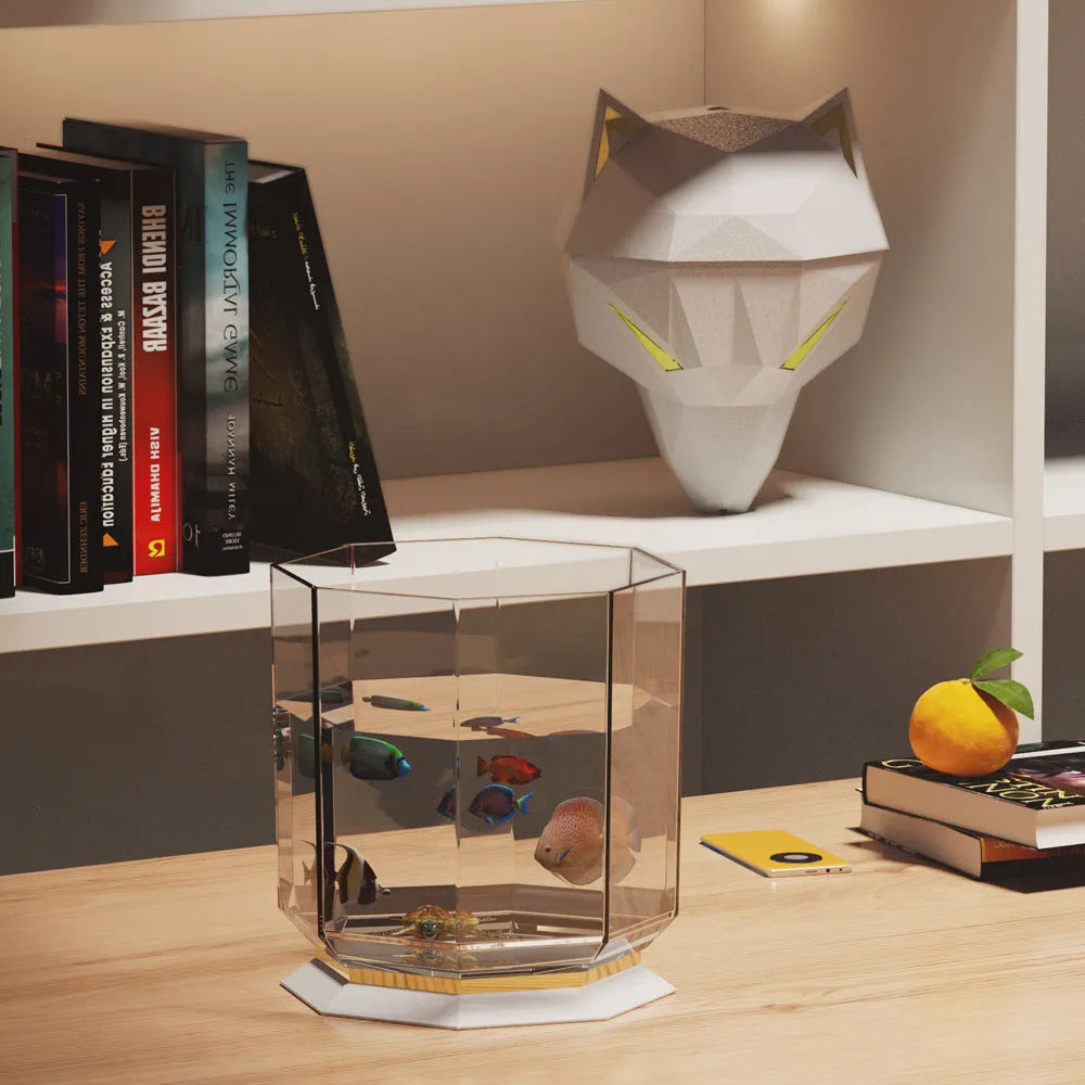 War Wolf black or white desktop ultrasonic humidifier with LED lights and USB cable.