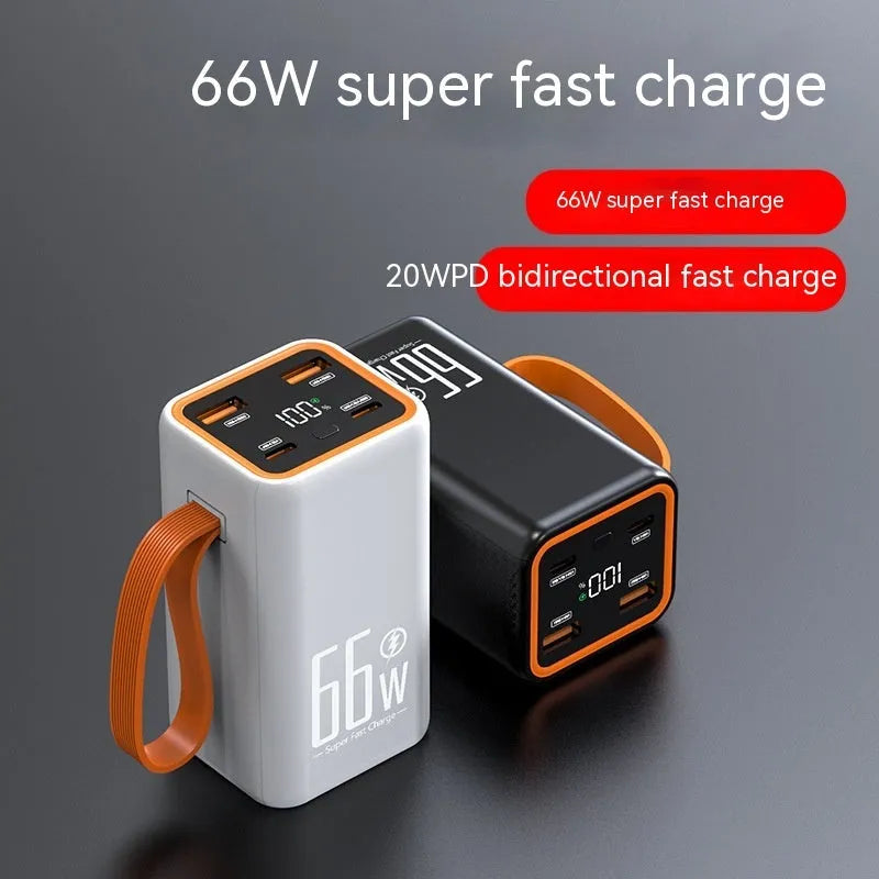 PD66W fast charge 20000MA mobile power supply in black or white colour