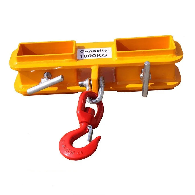 25T capacity rotatable forklift hook with safety locking device for mobile crane conversion