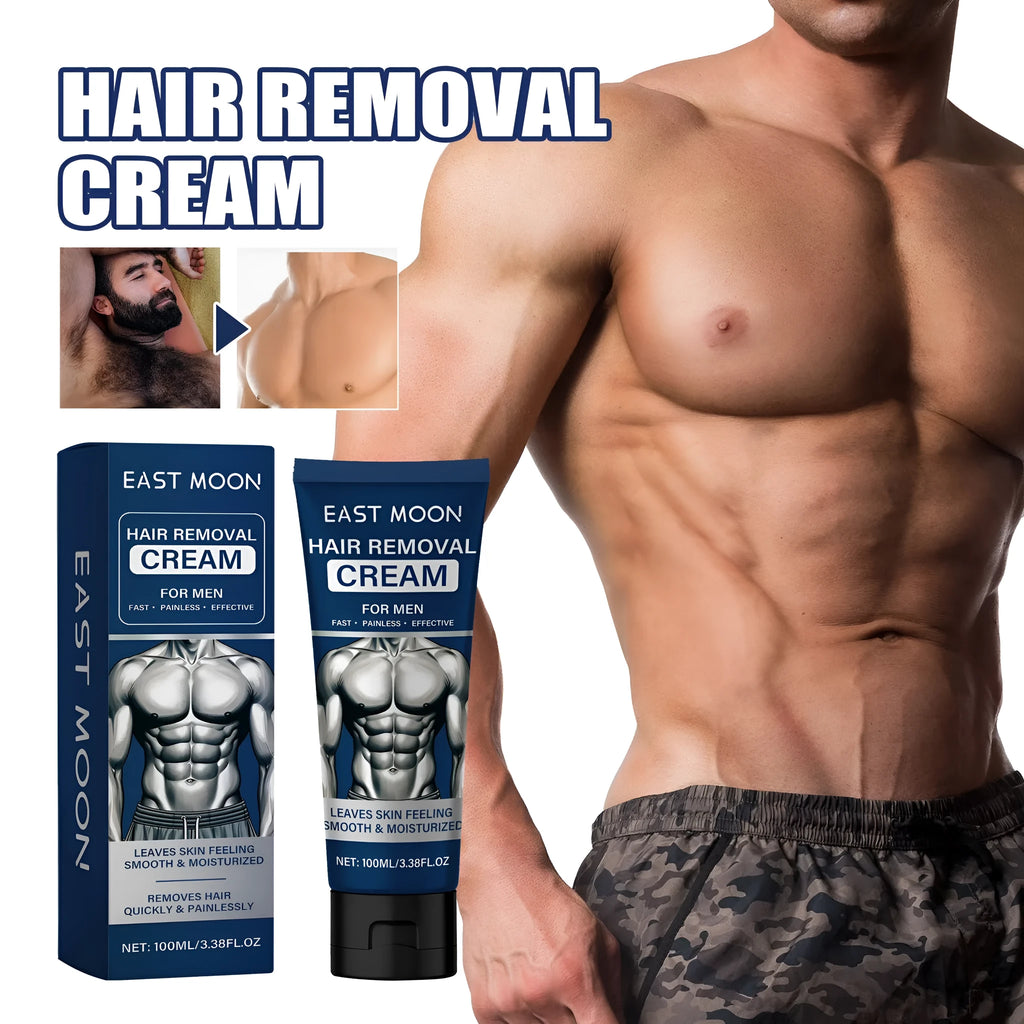 Men's hair removal cream tube 100ml for facial and body hair removal