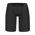 Men's seamless mesh shorts in solid colour nylon with hip lifting support