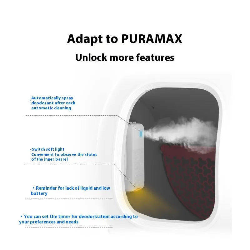 Smart spray pet odour removal machine with bracket and purification liquid bottles
