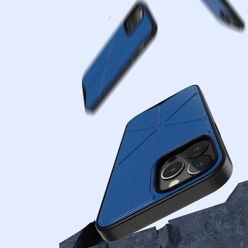 Slim black and blue TPU back cover cases for iPhone 13, 13 Pro, and 13 Pro Max.