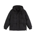 Loose two-piece winter cotton coat with side pockets in mustard yellow colour