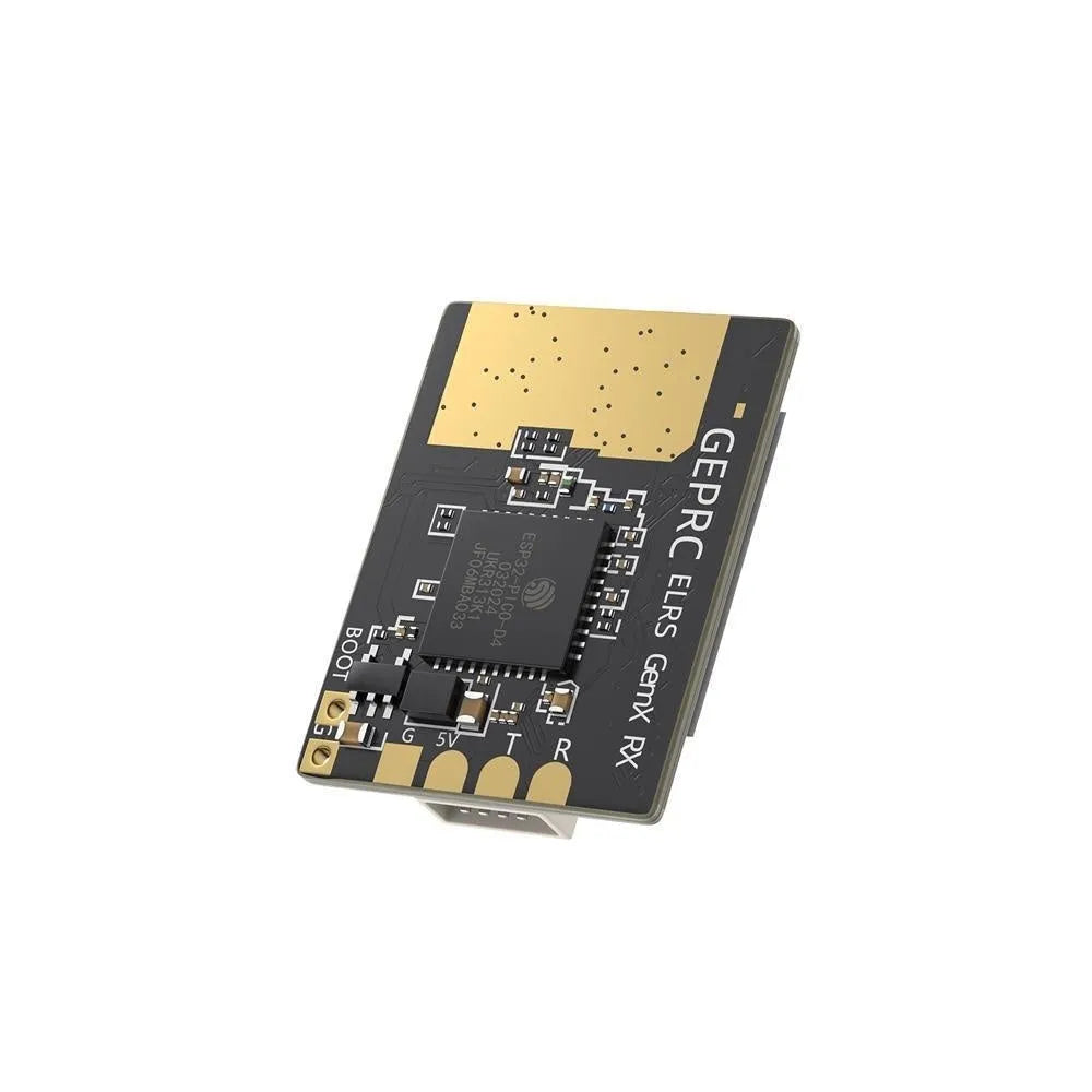 ELRS 915M and 2.4G dual-band FPV radio receiver with two T-shaped antennas and installation accessories