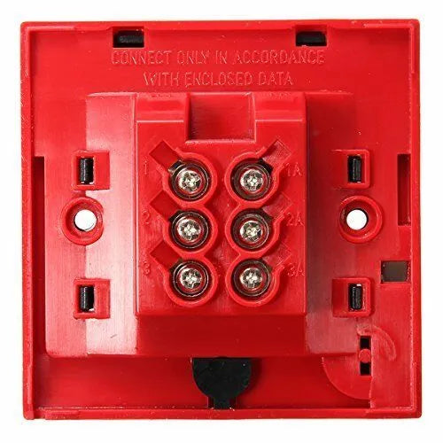 Red wired security break glass emergency fire alarm hand button with fireproof housing for 24VDC systems
