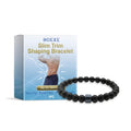 Men's glass and black gallstone body shaping wristband, single-piece bracelet on wrist