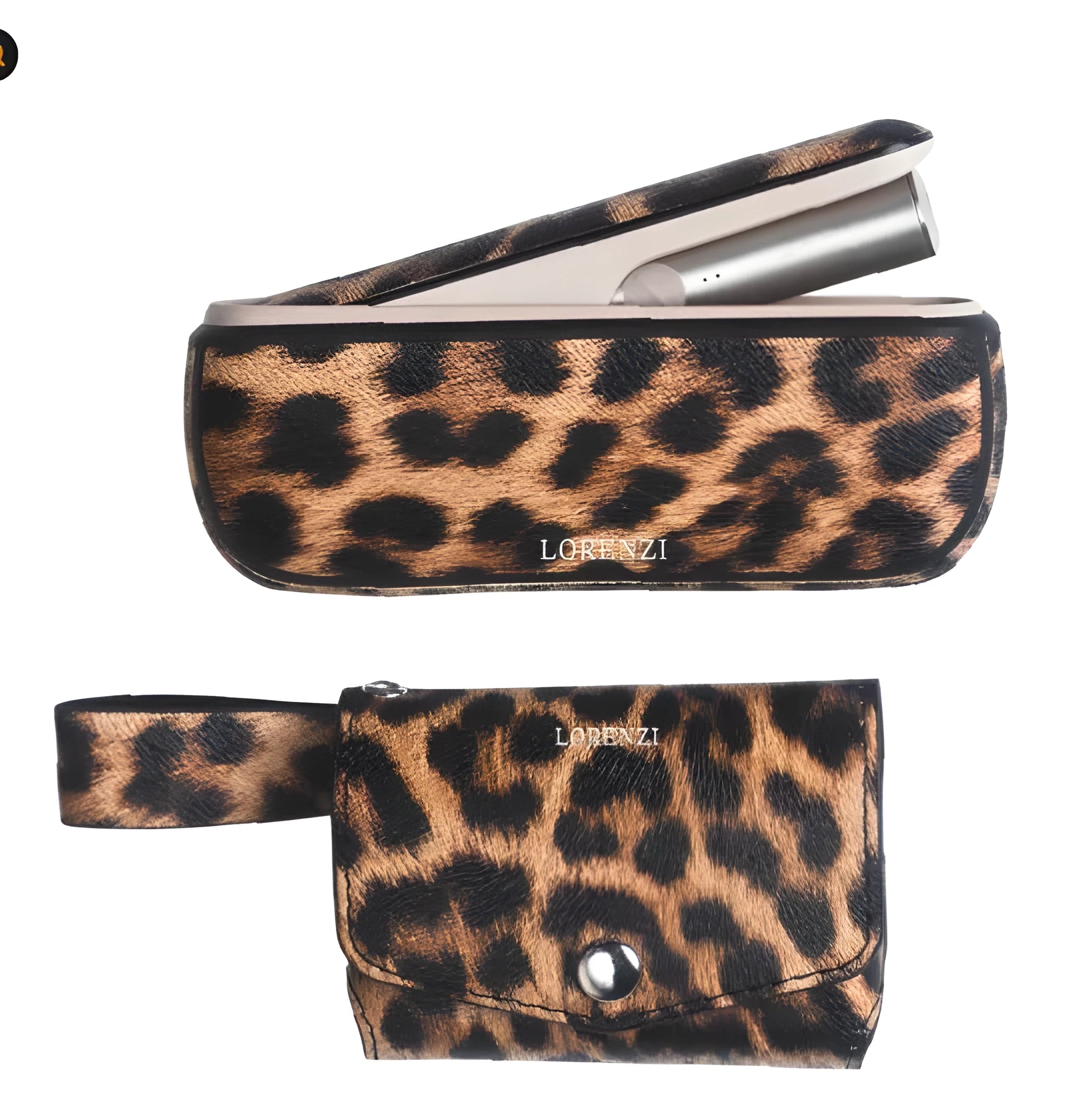 Light luxury storage protective bag in leopard print and yellow colour options