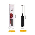 Electric hand-held milk frother in modern simplicity design for coffee preparation