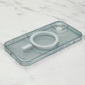 Transparent glass magnetic Magsafe phone case with 38 fan-shaped magnets for iPhone 14 Pro Max