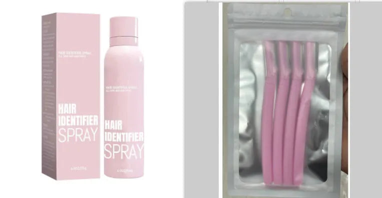 Hair identifier spray 100ml in PET bottle for face shaving and dermaplaning with mint extracts