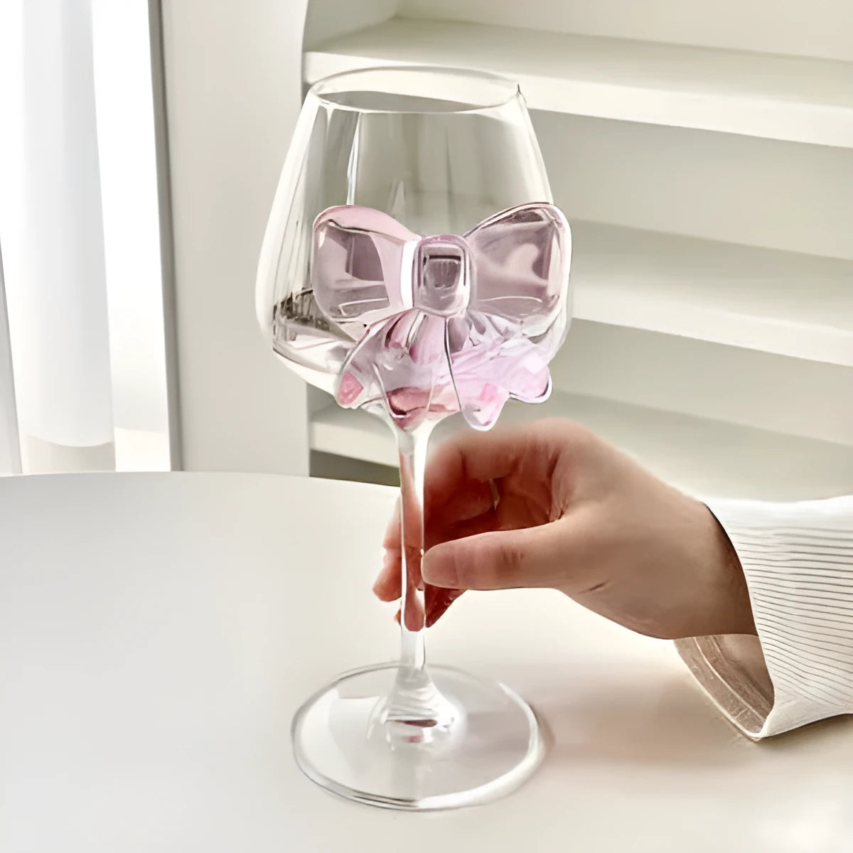 Crystal glass wine glass light luxury pressing single layer champagne big belly red wine mojito gift for ladies