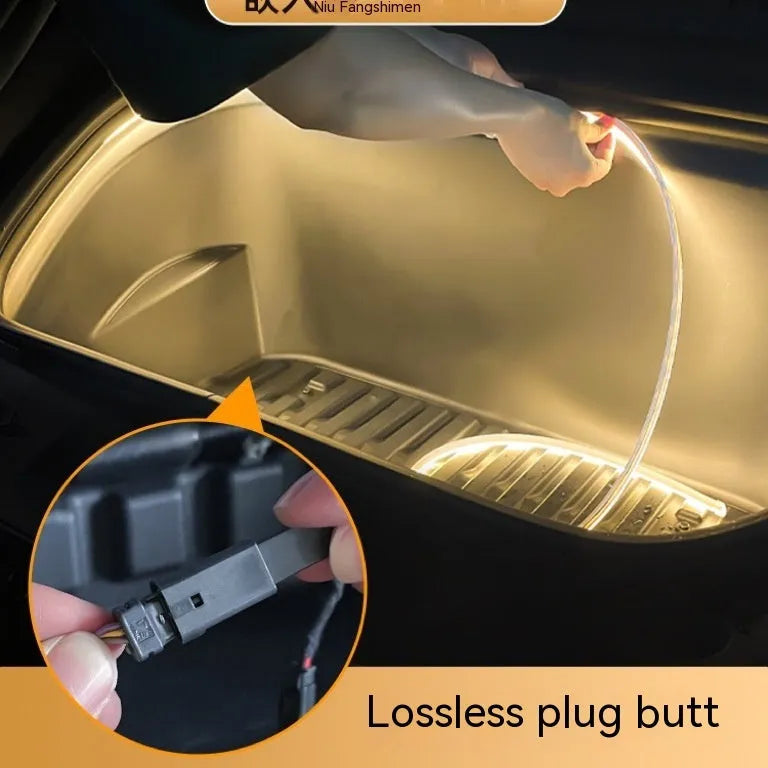 Tesla Model 3/Y front centre console ambience light modification kit with soft silicone light bar