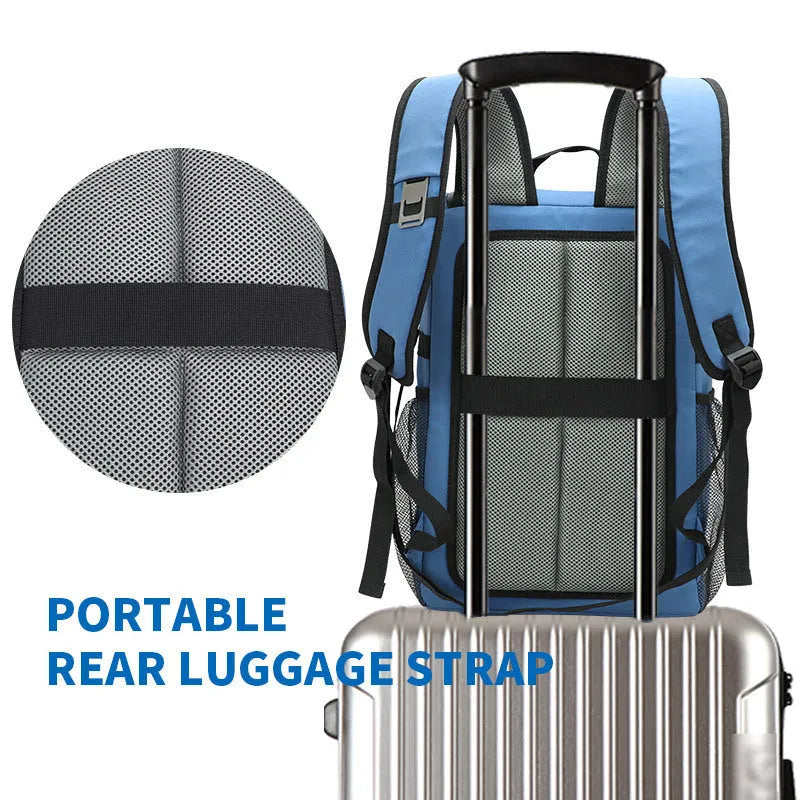 20-litre waterproof backpack with bottle opener on shoulder strap in modern simplicity design