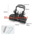 Black stainless steel car hood universal bracket clip holding an LED tube under vehicle bonnet edge