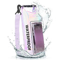 2L waterproof magic colour PVC crossbody bag with lanyard for outdoor use