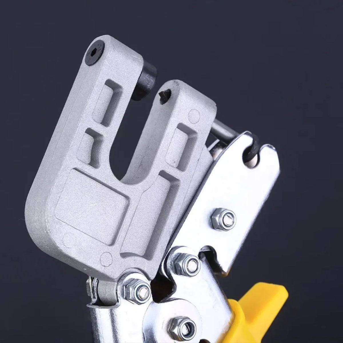 Yellow one-handed light steel keel pliers with 300cm blade length