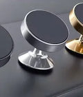 Magnetic car phone holder with adhesive instrument panel mount, 360 degree rotation, 3.5 x 4cm, in black gold or silver