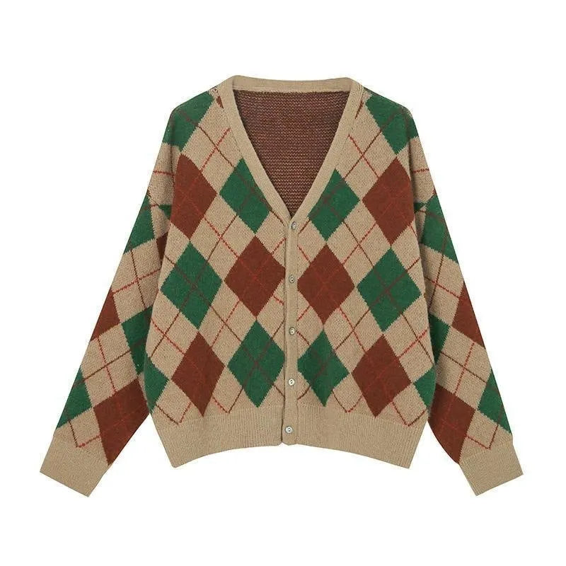 Japanese Korean style casual cardigan coat in acrylic knit fabric, macaron colour options