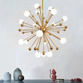 Iron chandelier LED ceiling light 800mm with adjustable 1m height and 11 12 or 18 head options