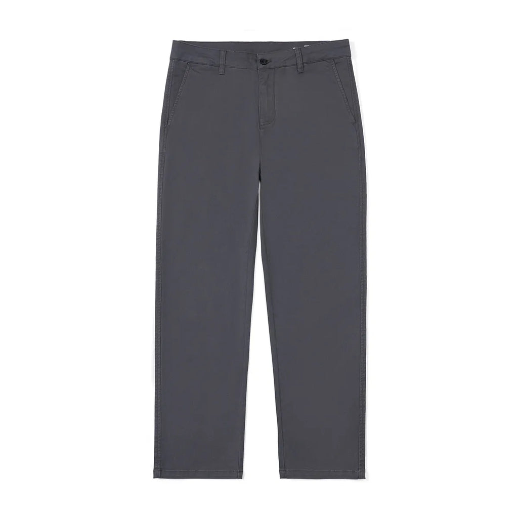 Cropped Casual Pants for Men Business Style Solid Colour Stretch Cotton 97% with 3% Spandex Mid Waist Elastic Waist Loose Fit Trousers Available in Dark Gray Black Blue Dark Khaki Light Khaki Sizes 28-36