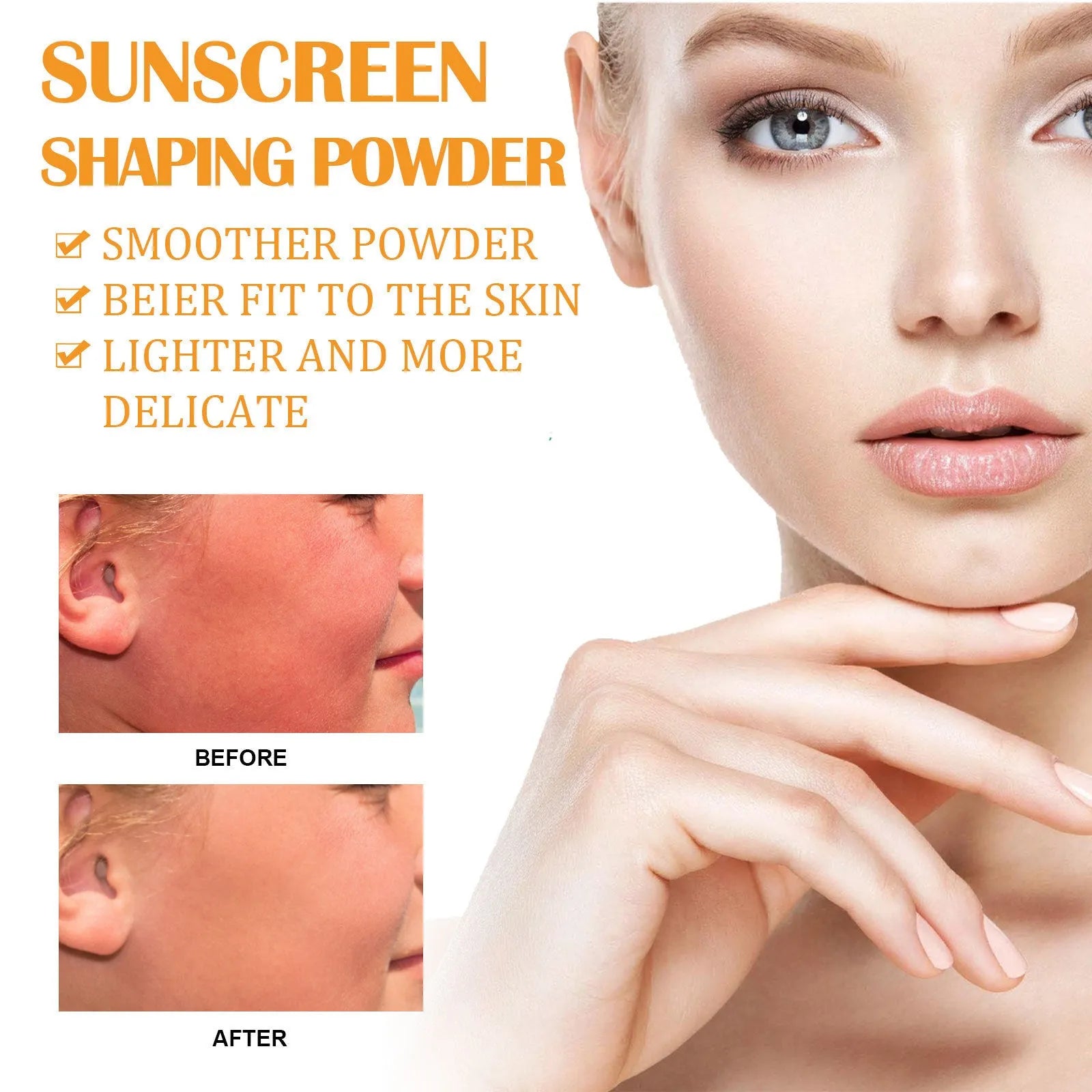 8g makeup finishing powder compact for oil control and shine reduction