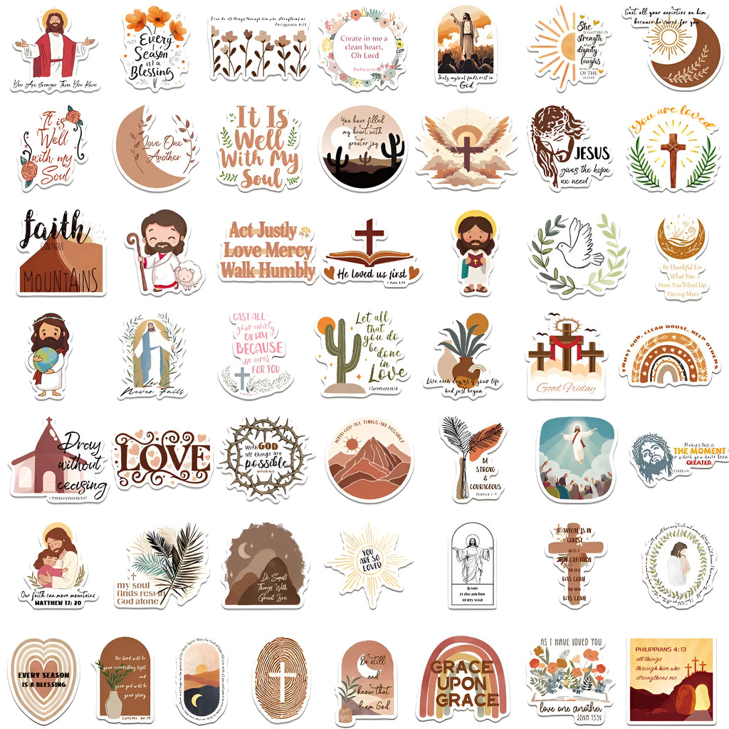 Set of 50 graffiti stickers with random pattern designs for personalised decoration