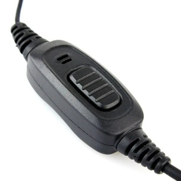 Black single plug headset with 2.5mm audio connector for HYT and Motorola two-way radios