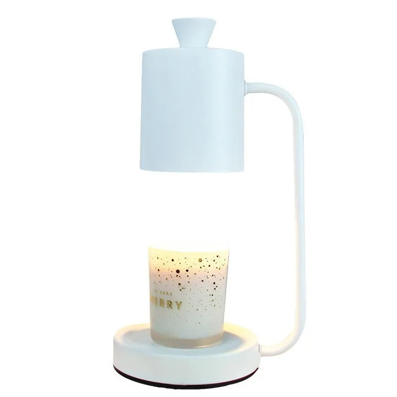 European-style metal aromatherapy lamp with dimmer switch and white finish